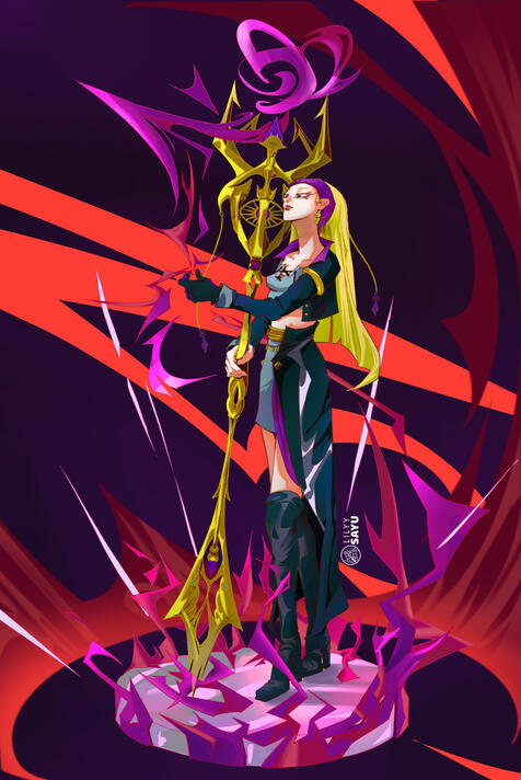 Cell Shading Character Design - Sandra the Magician